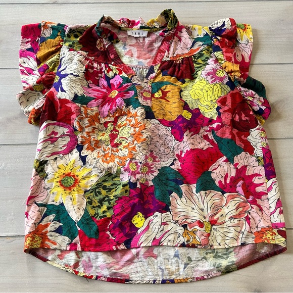 THML MARITZA FLUTTER SLEEVE FLORAL TOP - Picture 3 of 6